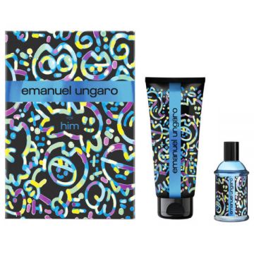 Set cadou Emanuel Ungaro for Him Apa de Parfum, 30 ml + Gel de dus, 200 ml