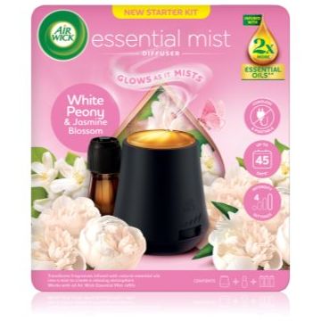 Air Wick Aroma Mist White Peony & Jasmine Blossom aroma difuzor cu rezervã + baterie