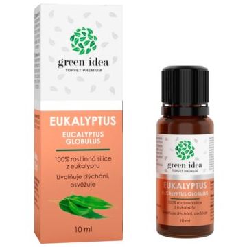 Green Idea Eukalyptus ulei 100 % ajută la funcționarea normală a aparatului respirator