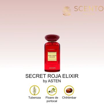 Apă de parfum Asten, Secret Roja Elixir, unisex, 100ml