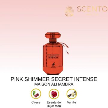Apa de parfum Pink Shimmer Secret Intense - Maison Alhambra, femei, 100 ml
