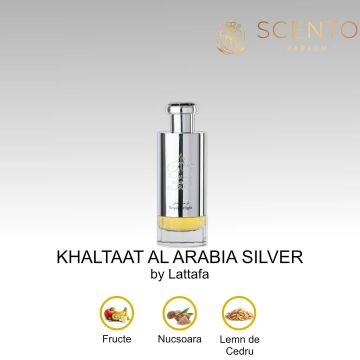 Parfum arabesc Lattafa Khaltaat Al Arabia Silver, apa de parfum 100ml, barbati