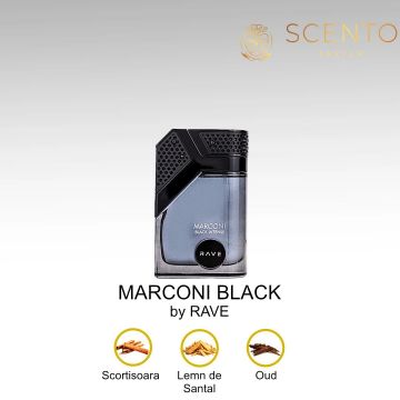 Parfum arabesc Rave Marconi Black, apa de parfum 100ml, barbati