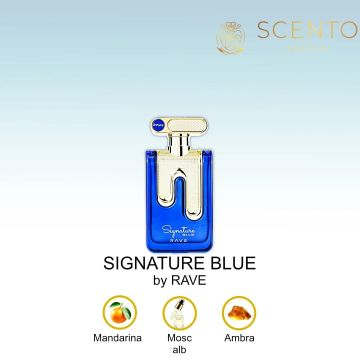 Parfum arabesc Signature Blue, RAVE, apa de parfum 100 ml, barbati