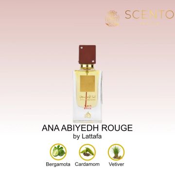 Parfum Ana Abiyedh Rouge, Lattafa, apa de parfum 60 ml, femei