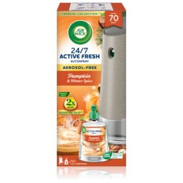 Air Wick Active Fresh Pumpkin & Winter Spice odorizant de aer automat cu reîncărcare Air Wick Active Fresh Pumpkin & Winter Spice odorizant de aer automat cu reîncărcare