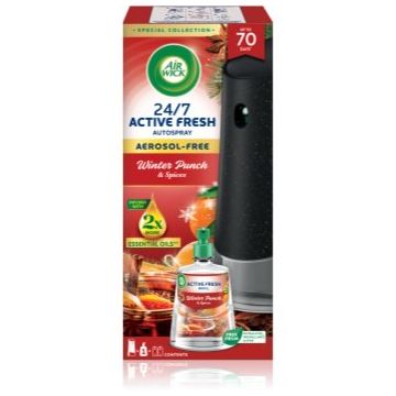 Air Wick Active Fresh Winter Punch & Spices odorizant de aer automat cu reîncărcare