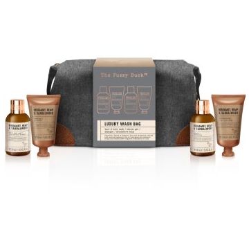 Baylis & Harding The Fuzzy Duck Bergamot, Hemp & Sandalwood set cadou geanta de cosmetice pentru bărbați