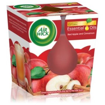 Air Wick Essential Oil Red Apple & Cinnamon lumânare parfumată Air Wick Essential Oil Red Apple & Cinnamon lumânare parfumată