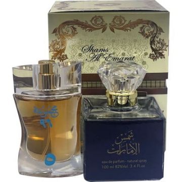 Apa de parfum Shams al Emarat, Ard al Zaafaran, Femei - 100 ml + Gift, Ard al Zaafaran, Femei - 15 ml ieftin