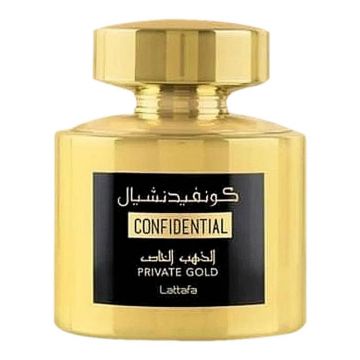 Parfum arabesc Confidential Private Gold by Lattafa, apa de parfum 100 ml, femei