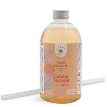 Rezerva Parfum de Camera cu Betisoare Rattan Scortisoara si Portocala Mikado, 500 ml