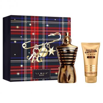 Set cadou Jean Paul Gaultiere Le Male Elixir Barbati, Apa de Parfum, 125 ml + Gel de dus 75 ml