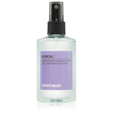 KUNDAL Pure Moist Body Mist White Musk Body Mist cu efect calmant