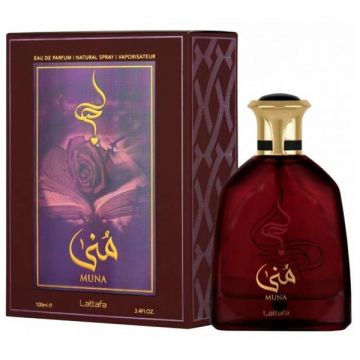 Apa de Parfum Unisex - Lattafa Perfumes EDP Muna, 100 ml de firma original