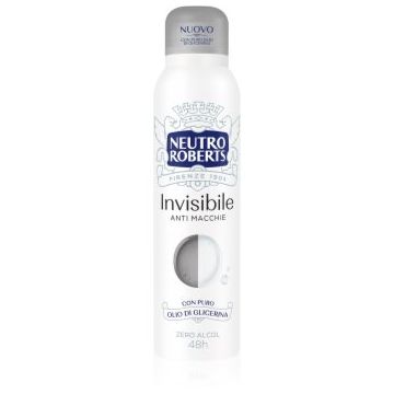 Neutro Roberts Invisible Anti Macchie deodorant spray revigorant cu o eficienta de 48 h