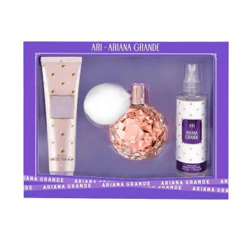 Set cadou Ariana Grande Ari, Apa de Parfum, 100 ml + Lotiune de corp, 100 ml + Spray de corp Body Mist, 236 ml Set cadou Ariana Grande Ari, Apa de Parfum, 100 ml + Lotiune de corp, 100 ml + Spray de corp Body Mist, 236 ml