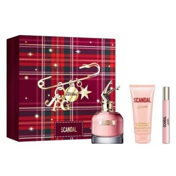 Set cadou Jean Paul Gaultier Scandal, Femei, Apa de Parfum, 80 ml + Lotiune de corp, 75 ml + Apa de Parfum, 10 ml