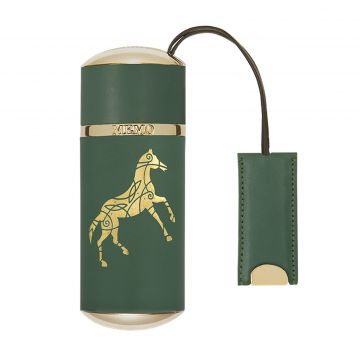Travel case irish leather vert