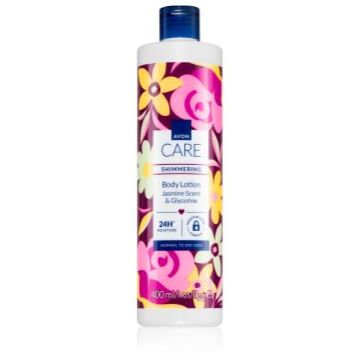 Avon Care Jasmine Scent & Glycerine lapte de corp cu particole stralucitoare pentru piele normala si uscata