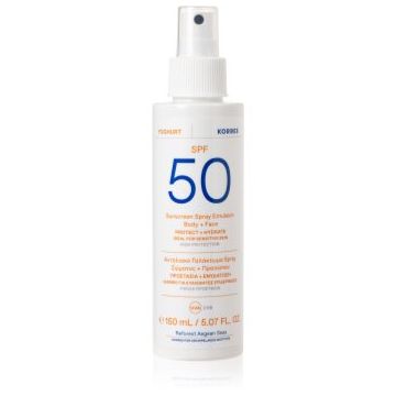 Korres Yoghurt Sunscreen lotiune protectoare pentru plaja pentru fata si corp ieftina