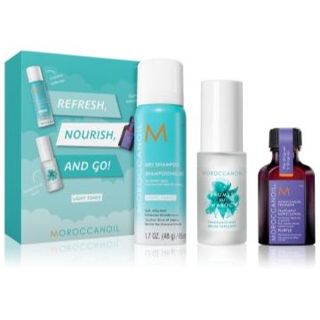Moroccanoil Refresh, Nourish, and Go! (Light Tones) set pentru par blond pentru femei
