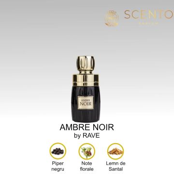 Parfum arabesc Ambre Noir, RAVE, apa de parfum 100 ml, unisex