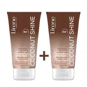 Set pentru un bronz stralucitor Coconut Shine Lirene, 2x150 ml