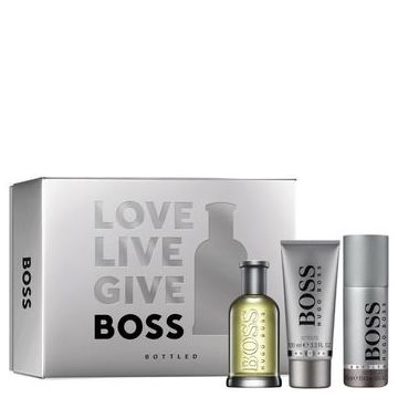 Hugo Boss Boss Bottled, Barbati, 100 ml Apa de Toaleta + 150 ml Gel de Dus + 150 ml Deodorant spray