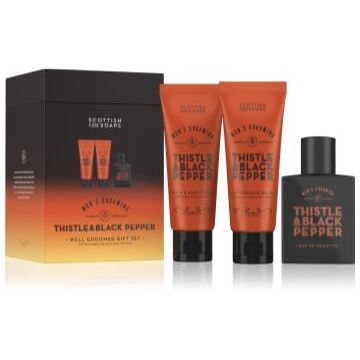 Scottish Fine Soaps Thistle & Black Pepper Well Groomed Gift Set set cadou pentru bărbați