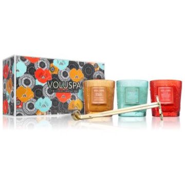 VOLUSPA XXV Anniversary Icons Candle Trio lumânare parfumată set cadou