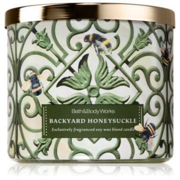 Bath & Body Works Backyard Honeysuckle lumânare parfumată