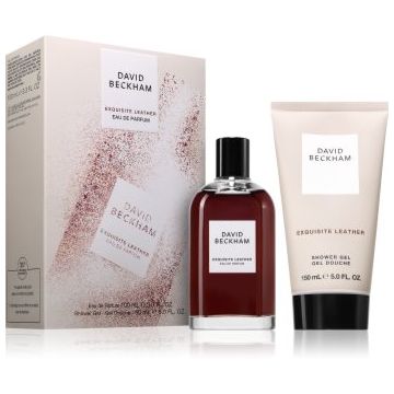 David Beckham Exquisite Leather set cadou pentru bărbați