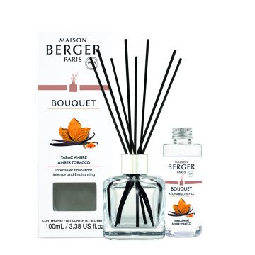 Difuzor parfum camera Maison Berger Ice Cube cu parfum Tabac Ambre 100ml