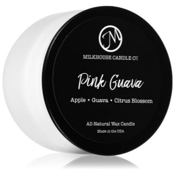 Milkhouse Candle Co. Creamery Pink Guava lumânare parfumată Traveler Tin