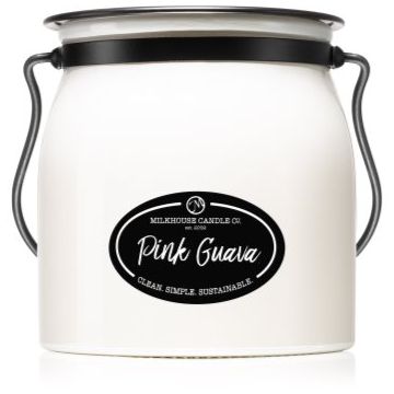 Milkhouse Candle Co. Pink Guava lumânare parfumată Butter Jar