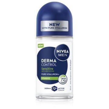 NIVEA MEN Derma Control Sensitive deodorant roll-on antiperspirant pentru piele sensibila