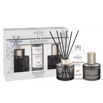 Set Maison Berger mini Duo Rosalie cu difuzor + parfum 90ml + spray parfumat 50ml Exquisite Sparkle