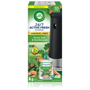 Air Wick Active Fresh Forest Oak & Sandalwood odorizant de aer automat cu reîncărcare