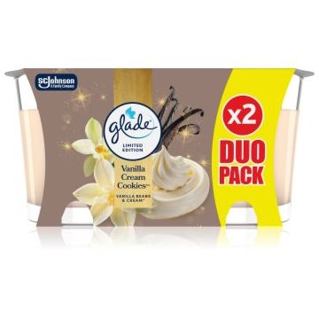 GLADE Vanilla Cream Cookies lumânare parfumată