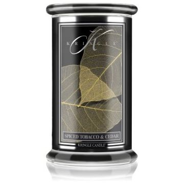Kringle Candle Spiced Tobacco & Cedar lumânare parfumată