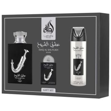 Lattafa Pride Ishq Al Shuyukh Silver set cadou unisex