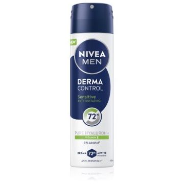 NIVEA MEN Derma Control Sensitive spray anti-perspirant pentru piele sensibila