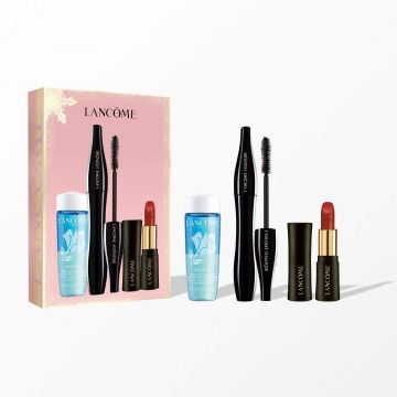 Set cadou de sărbători Lancôme 2025 | Hypnôse Mascara, Bi-Facil & Absolu Rouge
