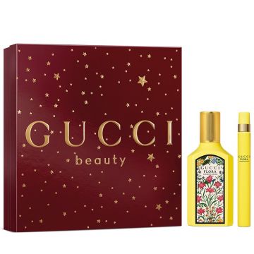 Set cadou Gucci Flora Gorgeous Orchid, Femei, Apa de parfum, 50 ml + 10 ml