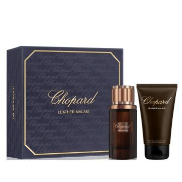 Set Chopard Leather Malaki, Barbati, Apa de Parfum 80 ml + Gel de dus 150 ml