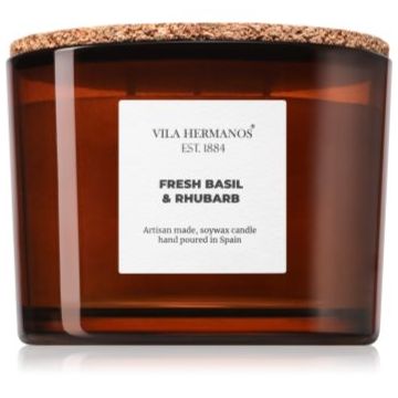 Vila Hermanos Apothecary Fresh Basil & Rhubarb lumânare parfumată