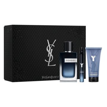 Y Eau de Parfum Yves Saint Laurent, Barbati, Apa de Parfum, 100 ml + Gel de dus, 50 ml + Mini Apa de Parfum, 10 ml Y Eau de Parfum Yves Saint Laurent, Barbati, Apa de Parfum, 100 ml + Gel de dus, 50 ml + Mini Apa de Parfum, 10 ml