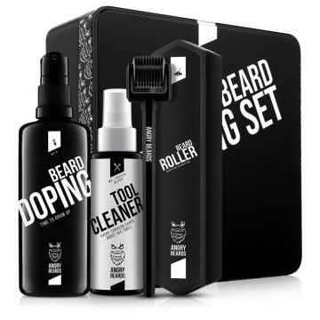 Angry Beards Beard Growing Set set cadou pentru barbă pentru bărbați