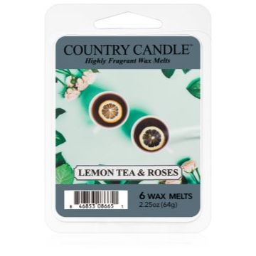 Country Candle Lemon Tea & Roses ceară pentru aromatizator